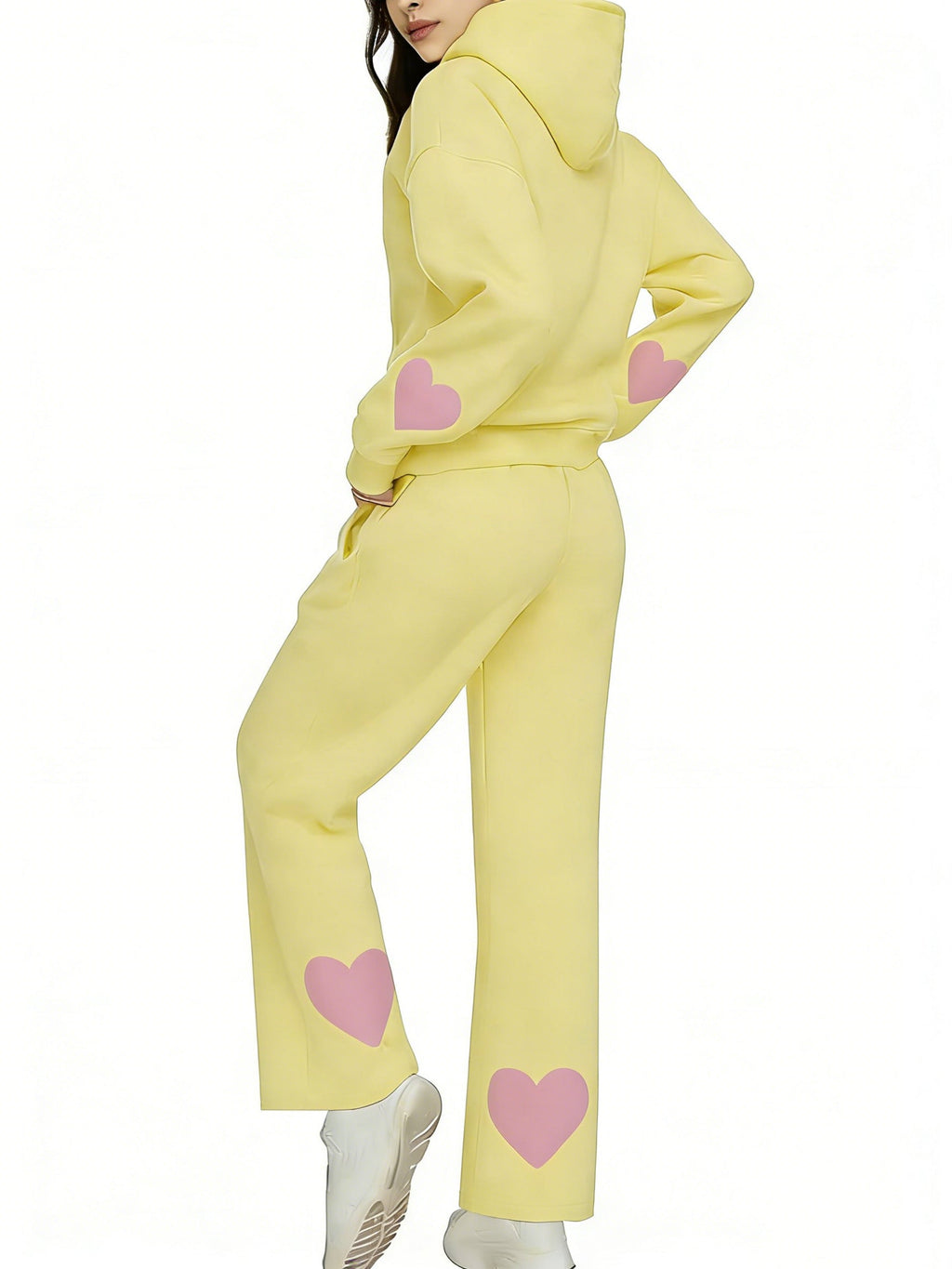 Women's Heart Patch Hoodie Set