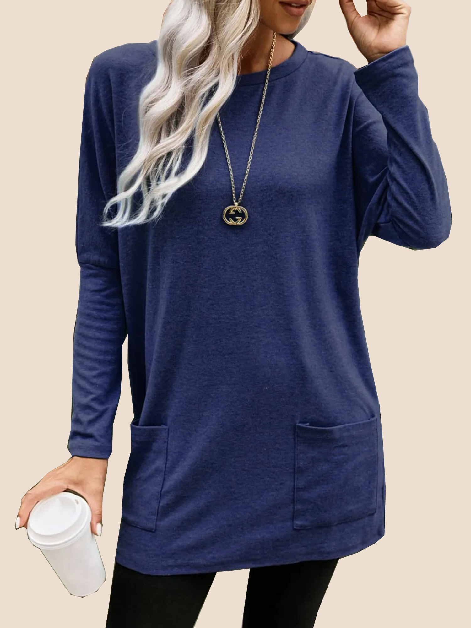 Women's Lightweight Long Sleeve Tunic Top
