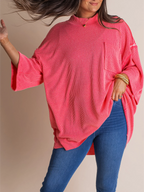 Oversize High Neck Urban Ribbed Tunic