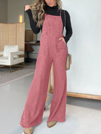 Women's Denim Wide Leg Overalls Jumpsuits