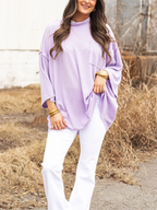 Oversize High Neck Urban Ribbed Tunic