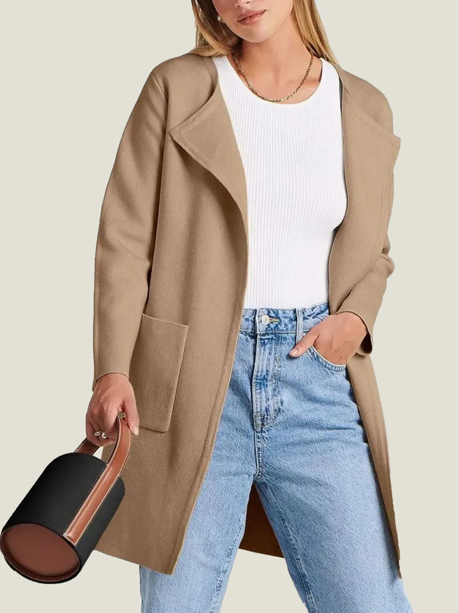 Women's Open Front Knit Cardigan