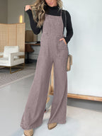 Women's Denim Wide Leg Overalls Jumpsuits
