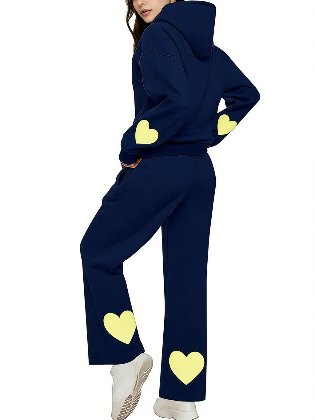 Women's Heart Patch Hoodie Set