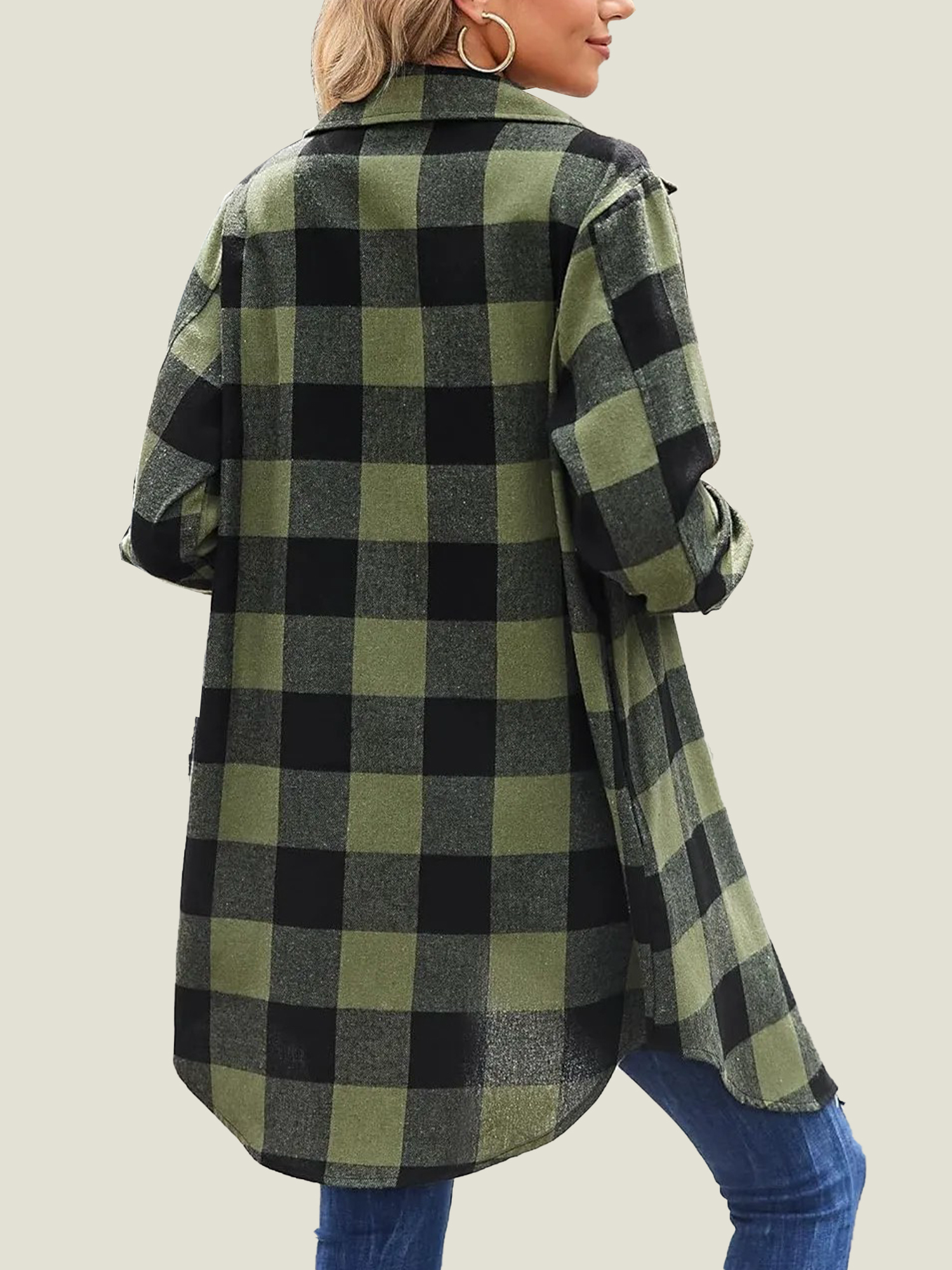 Women's Flannel Plaid Button Down Shirts
