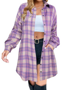 Women's Button Down Plaid Flannel Shirts