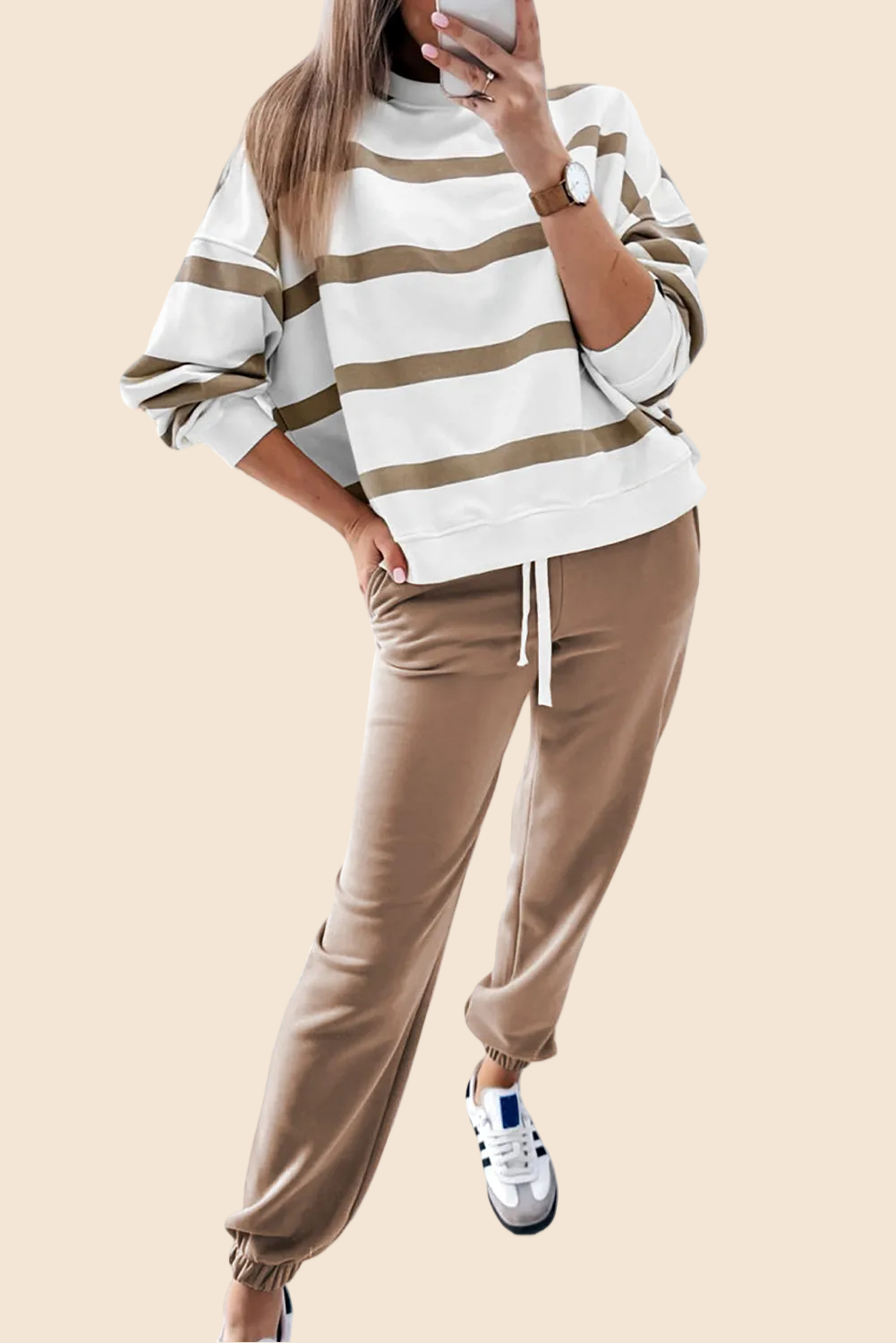 Women's Striped Two Piece Jogger Set(Buy 2 Free Shipping)