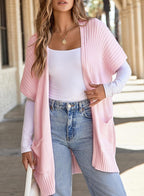 Women's Lightweight Short Sleeve Knitted Cardigan