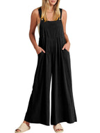 Sleeveless Wide Leg Jumpsuit with Pockets