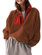 Women's Sherpa Fleece Pullover Jacket
