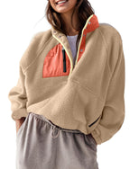 Women's Sherpa Fleece Pullover Jacket