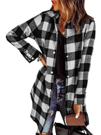 Women's Flannel Plaid Button Down Shirts