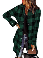 Women's Flannel Plaid Button Down Shirts
