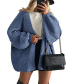 Women's Oversized Lantern Sleeve Sweater Cardigan