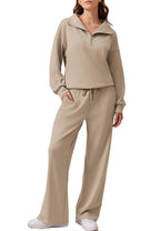 Women's Oversized Sweatshirt Wide Leg Pants Two Piece Set