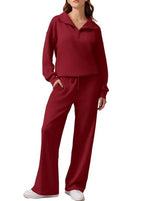 Women's Oversized Sweatshirt Wide Leg Pants Two Piece Set