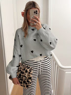 Valentine's Day Sweetheart Print Sweater