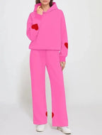 Women's Heart Patch Hoodie Set