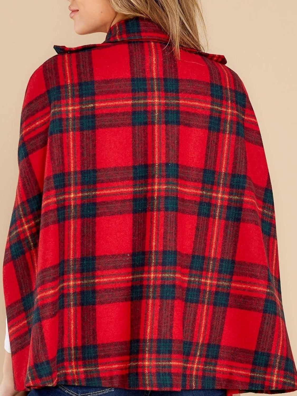 Women's Plaid Winter Cape Coat (Buy 2 Free Shipping)
