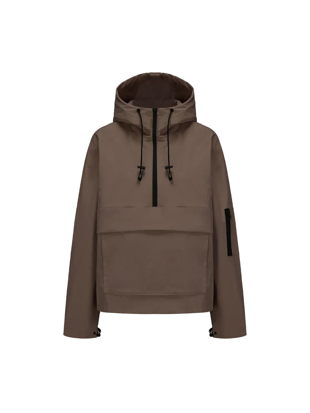 Fleece-lined Hooded Rain Jacket With Kangaroo Pocket (Buy 2 Free Shipping)