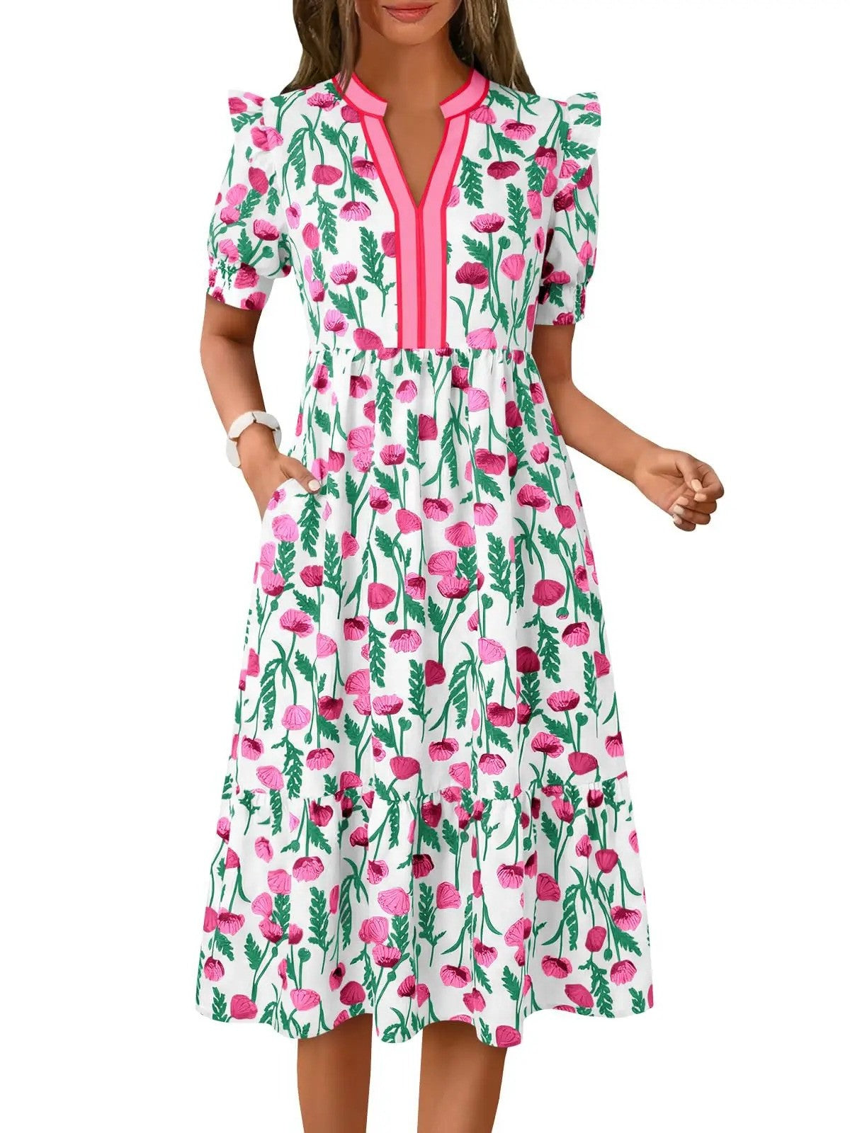 Women's Casual Floral Maxi Dress